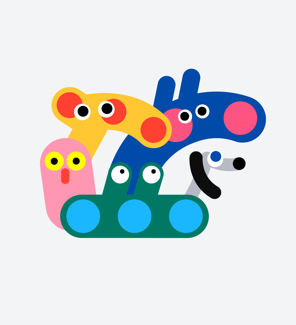 Linelobs – Animal Character Heads Illustration