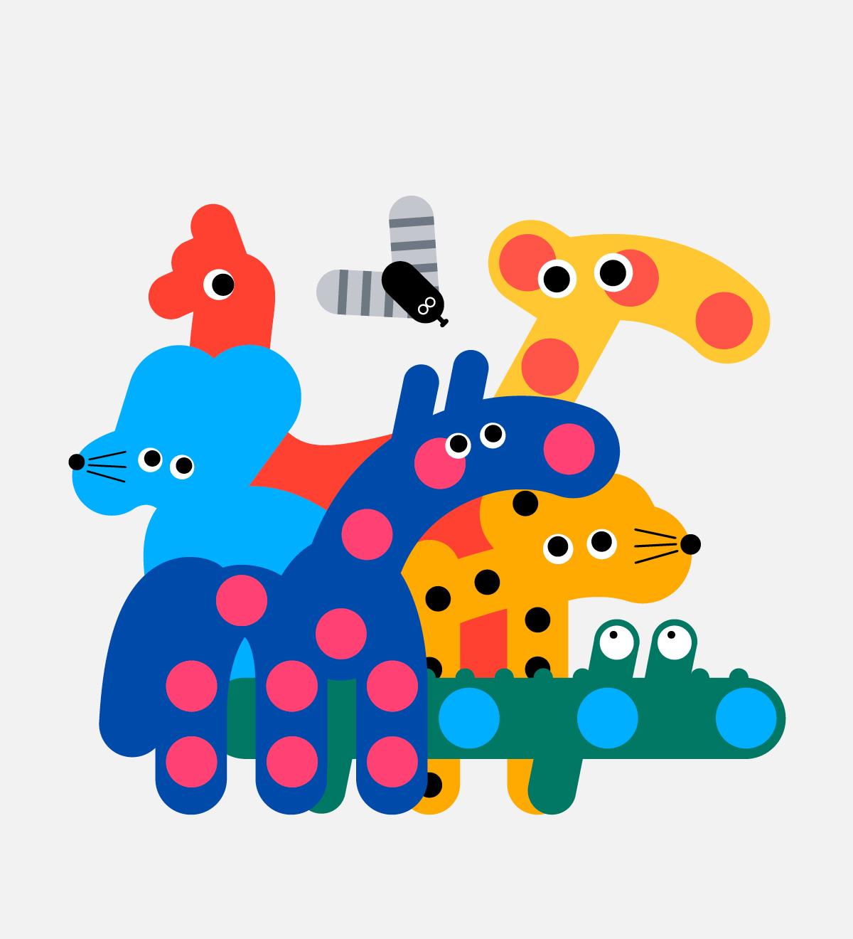 Linelobs – Blue Horse Red Camel Character Community