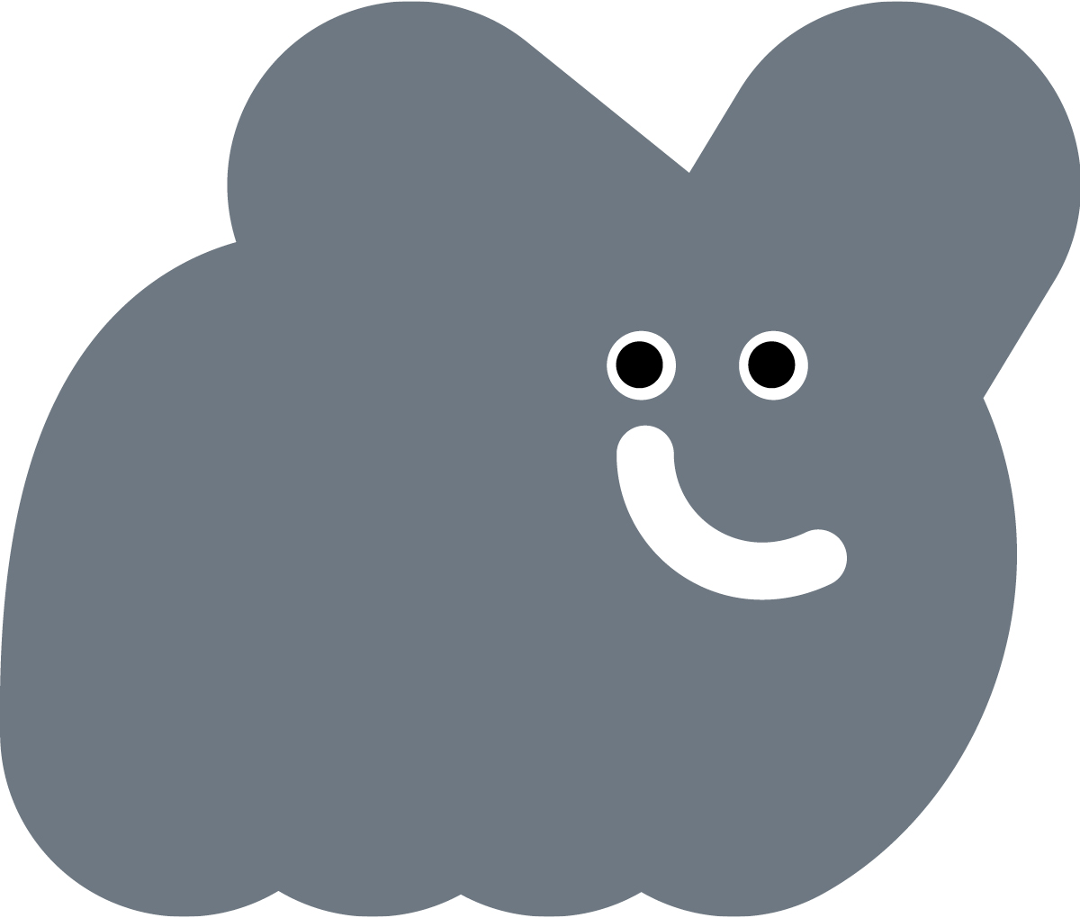 Linelobs – Elephant Round Line Character Illustration
